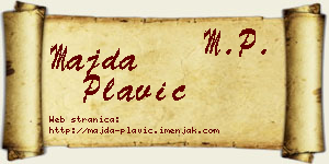 Majda Plavić vizit kartica
